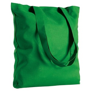 Bolsa de Compras de Algodón Cecily de 220g, Verde, Cuadrada, Casual, Promocional - Product Image 1