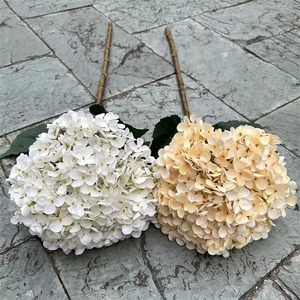 Flores Artificiales de Alta Calidad, Hortensias Blancas y Rojas de Cabeza Grande Individual, Flor de Hortensia de Seda para Decoración de Bodas y Navidad - Product Image 6