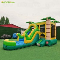 Toboggan gonflable combiné avec château gonflable pour enfants, centre de saut durable, parc gonflable