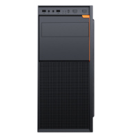 Casing PC menara penuh plastik ABS, SAMA, cover atas datar ATX PC dengan Casing Desktop komputer berlubang