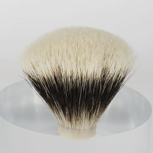 Y 100% barba 2-Band due bande pinna d'argento testa di tasso puro tasso 24mm nodi 65mm altezza ricca schiuma rasoio <span class=keywords><strong>da</strong></span> barba - Product Image 1