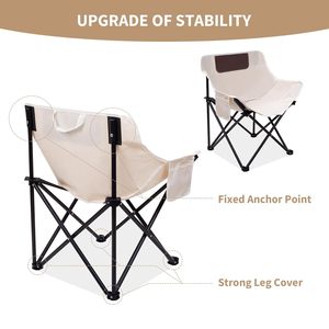 Custom Logo Outdoor Ultra Light Aluminum Alloy Foldable Camping <b>Stool</b> Low Seat Moon Chair <b>for</b> Kids - Product Image 4