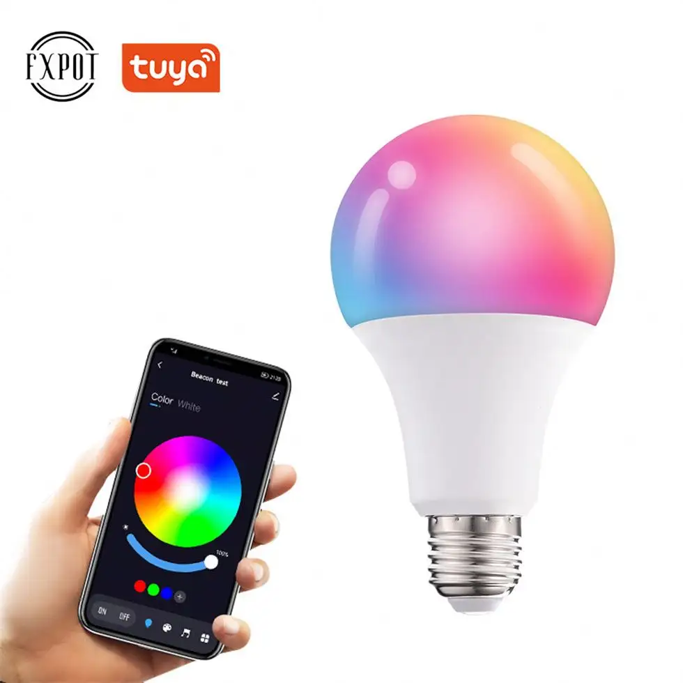 Fxpot A70 15W RGB CCT 2700-6000K Smart LED-Glühbirne Tuya App Control BT Alexa Smart Bulb