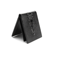 Dompet Pria Merek Mewah Dompet Pendek Retro Terbaik Dompet Mini Tempat Kartu Kredit Pria Ritsleting Kulit PU Tempat Kartu Multi Kartu