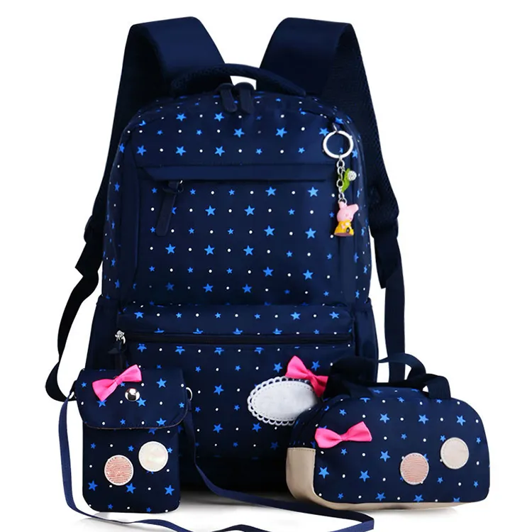 Custom Designer Waterproof Casual Handbag Mobile Phone Messenger Bag Kids Child Student 3 Pcs Backpacks School Bag Set