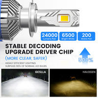 Ampoule de phare LED haute puissance OEM ODM pour voiture 200W 24000LM PL100 H4 H7 H11 9005 9006 9012 H15 Canbus pour Audi A3 pour X5