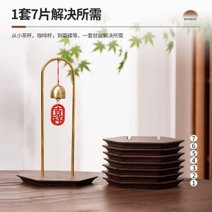 Posavasos creativo aislante del calor, tapete antideslizante para comedor, tapete para ollas de cocina, tapete de bambú, tapete para hervidor, soporte para ollas - Product Image 2