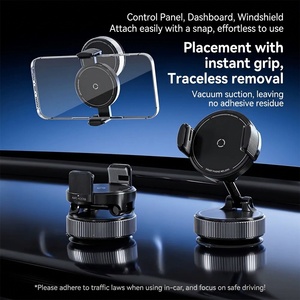 Car Phone Mount Vacuum Adsorption 720 Degree Three-Axis Rotatable Suction Cup Stand Dashboard Windshield No Residue One <strong>Hand</strong> - Product Image 4