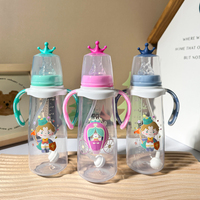 Nouveau design d'usine 280ml Kids Sippy Cup Ensemble de biberons en silicone de qualité alimentaire pour bébé