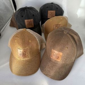 Custom Vintage Embossed PU Leather Logo <b>Patch</b> Baseball Cap Dad Hat Mesh Trucker Hat Sports Cap - Product Image 3