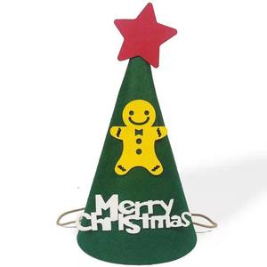 Chapeau de Noël en feutre-Chapeau en feutre pointu du vieil homme-Chapeau de dessin animé fait à la main pour enfants - Product Image 6