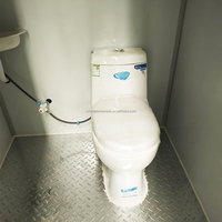 Toilettes mobiles préfabriquées modernes en acier, douche publique extérieure pour écoles, parcs, salles de bain, panneaux sandwich