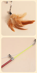 Doe, accesorios para mascotas, juguete interactivo para gatos, varilla telescópica, carrete de pesca de plástico, cuerda moderna/clásica para mascota, varita teaser transfronteriza - Product Image 6