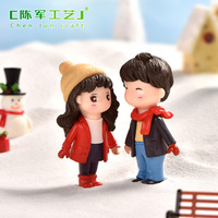 Bonne qualité Chunjun saint valentin main-tenant Couples paysage bureau bricolage boule de cristal décoration accessoires douce fille humeur Cou