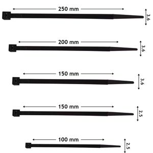 โรงงานขายส่งสายรัดเคเบิล สายรัดไนลอน ขนาด 2.5 มม. 3.6 มม. 4.8 มม. 7.6 มม. - Product Image 1
