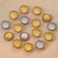 Capuchons de perles en filigrane plaqués or 18 carats pour la fabrication de bijoux, accessoires de perlage faits à la main pour le bricolage