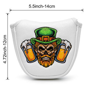 New Design Magnetic <b>Head</b> <b>Cover</b> Golf Leather Mallet <b>Putter</b> Headcover Embroidery Logo Golf <b>Putter</b> Headcover Mallet - Product Image 2