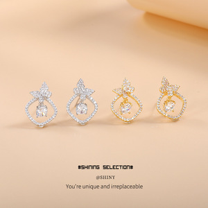 Ensemble collier et boucles d'oreilles en zircon avec nœud papillon, en alliage de cuivre, micro-incrustation, pour un usage quotidien - Product Image 5
