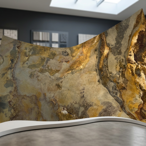 Revestimiento de piedra para interiores de hoteles, revestimiento de pared de pizarra translúcida, chapa delgada pulida, pizarra moderna contemporánea para interiores. - Product Image 6
