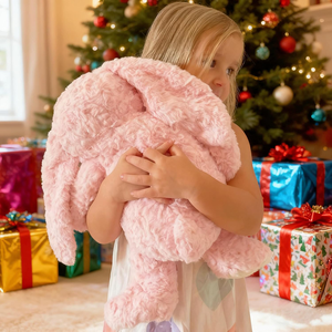 Peluche Personalizzato di Coniglio Rosa con Orecchie Lunghe, Morbido Pupazzo Animale Abbraccabile per Bambini, Coniglio Cartoon Grande 18 Pollici - Product Image 4