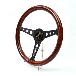 Volante Deportivo Leaders ABS de 350 mm de Profundidad, 4 cm, Nuevo Diseño Clásico Retro Vintage, Volante de Madera de Melocotón - Product Image 6