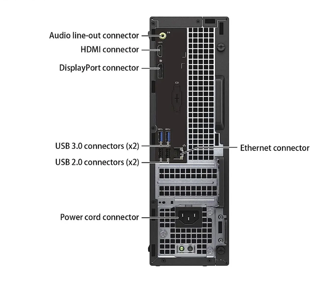 Optiplex 7000SFF Desktop Intel Quad Core I5-6500 3.6GHz 16GB DDR4 256GB SSD WiFi 4K DP Business Use UHD Graphics Refurbished