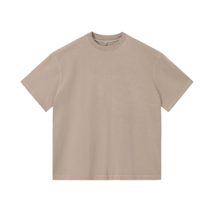 ET-025 Streetwear Style Oversized Teenagers Casual Wash Solid <strong>Basic</strong> <strong>Tee</strong> Baggy Loose Unisex Tops Custom logo - Product Image 4