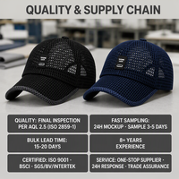 Topi Jaring Cepat Kering Berpinggiran Lebar, Topi Trucker Bernapas, Topi Matahari Outdoor Unisex, Gorras Grosir