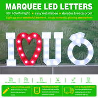 Enseigne lumineuse personnalisée en lettres, vente directe d'usine, étanche, pour fête romantique, mariage, demande en mariage, décoration vintage