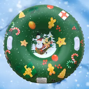 Snowtubing için naylon şişme kar kayağı s ticari PVC plastik çift Polyester şişme kar kayağı