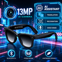 Lunettes Intelligentes à Charge Magnétique 13 M Pixels, Assistant IA, Double Micro, Enregistrement EIS en Temps Réel, Son Stéréo, W620PRO