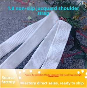Alça de Ombro de Seda Leve de Nylon de 1.8CM, Atacado, Alta Qualidade, Antiderrapante, Alça de Sutiã Elástica Jacquard - Product Image 2
