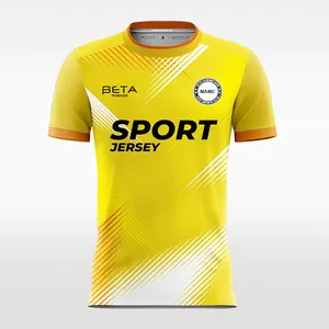 Jersey sepak bola nama Anda, seragam sepak bola kompresi bernapas, pakaian olahraga motif 100% poliester untuk pria