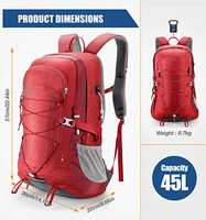 Sac à dos étanche léger avec logo personnalisé pour voyage en plein air, sport aquatique, trekking, camping, randonnée
