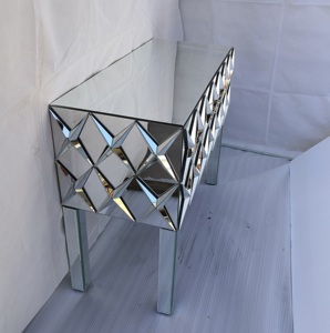 Modern Luxury Rectangle <strong>Silver</strong> Mirrored <strong>Console</strong> Hallway <strong>Table</strong> for Home Hotel Furniture - Product Image 4