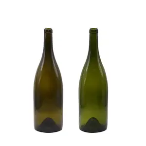 Vente en gros transparente de luxe de qualité supérieure Design clair Vin rouge 500ml 750ml Bouteille de vin en verre vide personnalisée