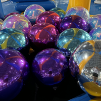 Événements PVC Miroir Sphère Boules Gonflable Disco Miroir Boule Décor Scène Publicité Ballon Promotion pour la Fête