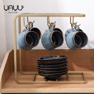 <span class=keywords><strong>Tazza</strong></span> di caffè espresso personalizzata etiopiano <span class=keywords><strong>tazza</strong></span> di reazione glassa in ceramica con piattino porcellana <span class=keywords><strong>tazza</strong></span> da tè tazze da caffè regali per gli amici - Product Image 3