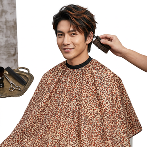 Capa de Salón con Estampado de Leopardo, Impermeable, Delantal para Peluqueros, Capa de Estilista con Diseño Animal, Bata para Cortar el Cabello, Capa Profesional para Barberos - Product Image 2