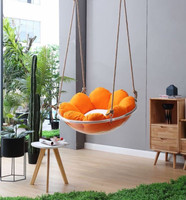 Nouvelle chaise suspendue en verre transparent, chaise de balcon intérieure, balançoire pour la maison, chaise nordique spatiale