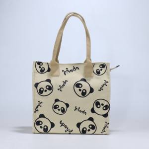 Bolsa Tote con Logotipo Personalizado, Diseño de Panda, Bolsas de Lona al por Mayor, Gran Capacidad, Bolso de Hombro, Regalos para Mujer, Decoración - Product Image 6