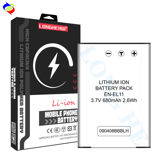 680mAh Original Camera Battery EN-EL11 for Nikon CoolpixS02 S550 S560 S660