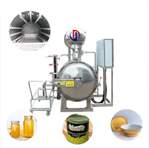 Autoclave automática industrial/retorta/esterilizador água pulverizador retorta máquina frascos latas esterilização máquina