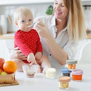 Bocaux en verre personnalisés pour condiments, contenants hermétiques à couvercle rabattable, petites pochettes de conservation alimentaire pour la cuisine et la restauration - Product Image 3