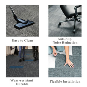Ubin Karpet Kantor Komersial Jacquard, Dapat Disesuaikan, Polipropilena (PP) PVC, Karpet Persegi Berlapis Busa 50x50 100*100 untuk Rumah - Product Image 5