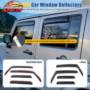 Viseras para Ventanas Internas de 4 Piezas para Jeep Wrangler 07-17 y 18 Wrangler JK Unlimited - Product Image 2