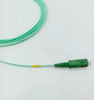 Fourniture OEM G657A2 câble à fibres optiques aqua Turquoise clair jarretière pointe jaune SC/APC-SC/APC 1.6mm 3.5m fibres optiques Jarretiere