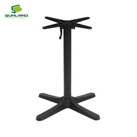 Nouvelle conception de base de table en aluminium à pieds croisés pour l'intérieur et l'extérieur, résistante à l'eau, pliable, pour la table à manger, pour l'utilisation dans les hôtels, les cafés et les meubles