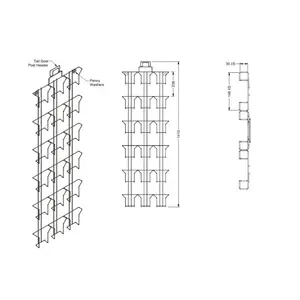 RUIMEI Greeting Card Display Rack Wall Mounted Card Display Rack 18 Pocket Holder For Retail Store