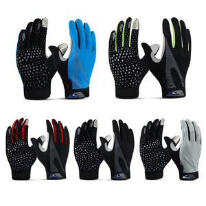 Riding Gloves Summer Breathable Quick Dry Touchscreen Adjustable For Bicycle Racing Unisex Adult Black Blue Gray Orange - Product Image 4
